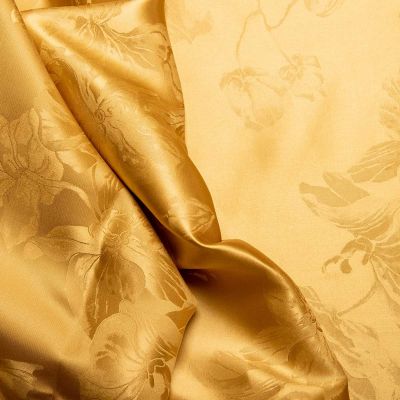 Ada Bright Gold Silk Floral Mulberry Silk Sheets