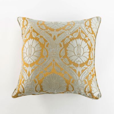 Anichini Bodrum Turkish Brocade Decorative Pillows in Silver/Gold