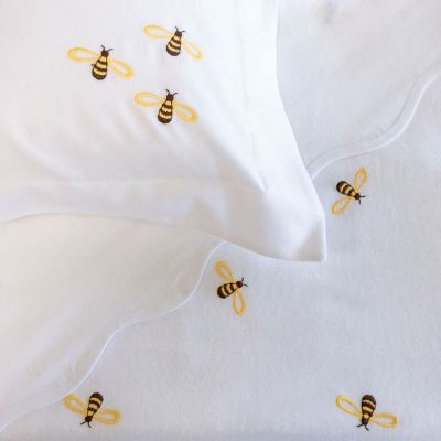 Anichini Bumblebee Embroidered Flannel Baby Bedding