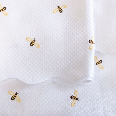 Anichini Bumblebee Embroidered Piqué Baby Bedding