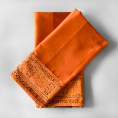 Anichini Persia Jacquard Pillowcases In Orange