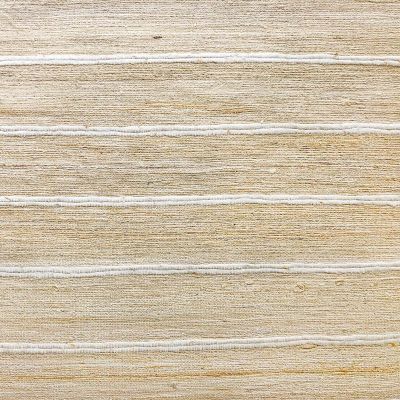 Sijua hand loomed natural silk with repeating ribbed texture