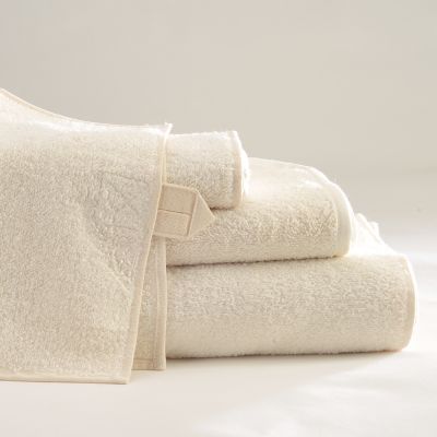Vilnius Linen Terry Bath Towels In Ivory