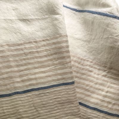 Anichini Yutes Collection Byron Multi Stripe Linen Fabric