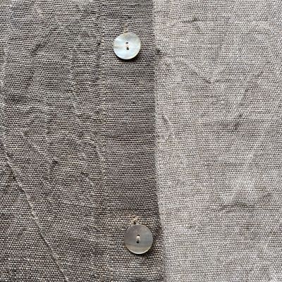 Bottone Natural Rustic Linen Tablecloths With Buttons