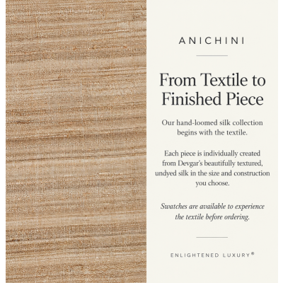 Devgar hand loomed natural silk bedding by ANICHINI