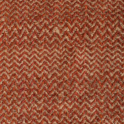 Chevron Hand Loomed Silk In Terra Cotta