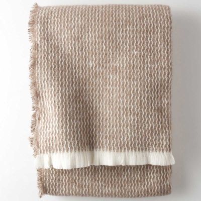 Curly Washable Wool & Cotton Blend Throws