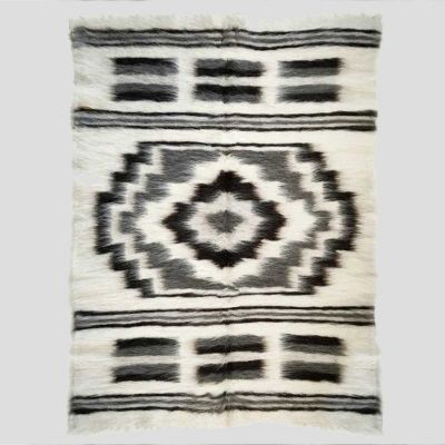 Anichini Diamond & Dash Brushed Natural Wool Rugs
