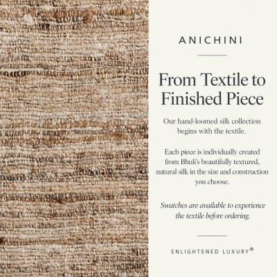 Bhuli hand loomed natural silk bedding - from textile to finished piece
