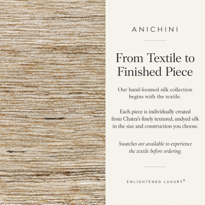 Chatra hand loomed natural silk bedding by ANICHINI