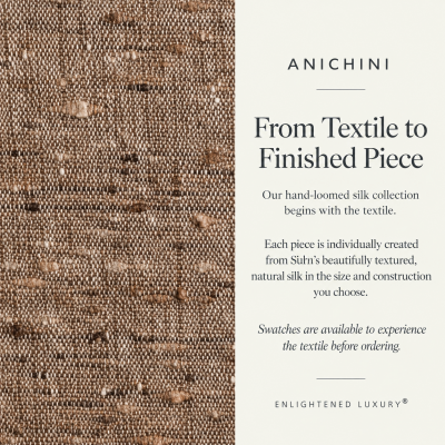 Suri hand loomed natural silk bedding - from textile to finished piece