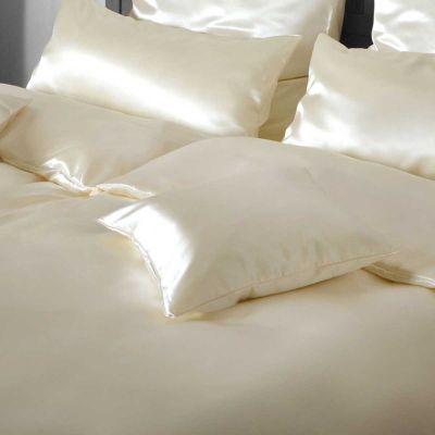 Helios Silk Sateen Sheets In ivory