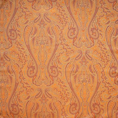 Anichini Kashmir Luxurious Paisley Lightweight Italian Quilts In Orange Reverse
