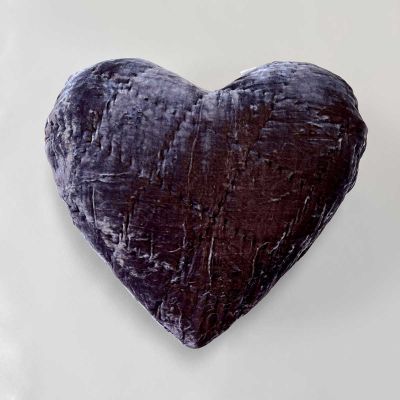 Pho Silk Velvet Heart Shaped Pillows In Mink