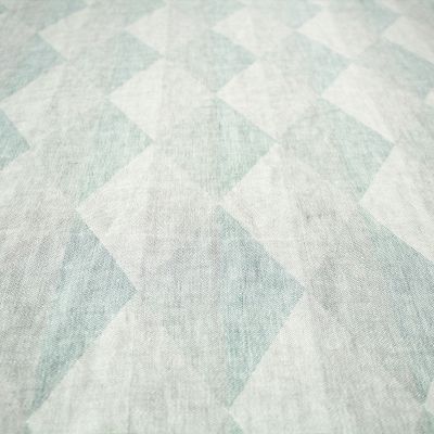Anichini Puzzle Harlequin Linen Fabric In 03 Grey