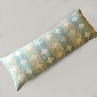 Anichini Contorno Linen Circle Pattern Decorative Pillows In
