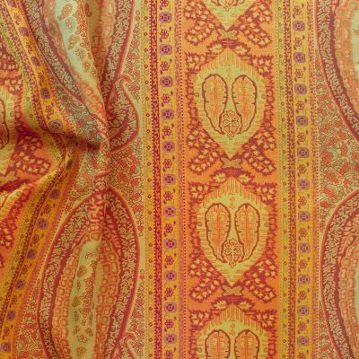 Anichini Taj Paisley Jacquard Sheets in Rust/Sage