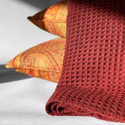 Anichini Tenzin Custom Hand Loomed 6-Ply Waffle Weave Blankets & Throws