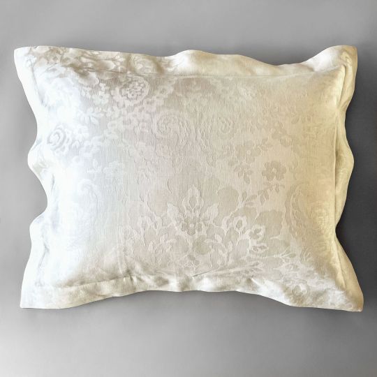 Shop for handmade white linen pillow covers with custom monogram – Amore  Beauté
