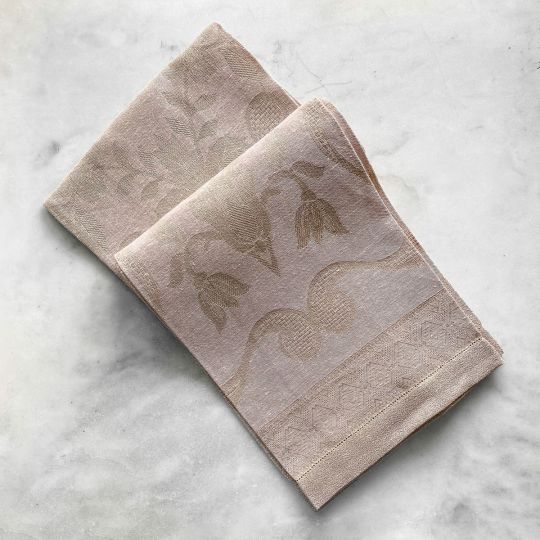 Olga Linen Guest Towels  ANICHINI Striped Flatweave Linen Towels