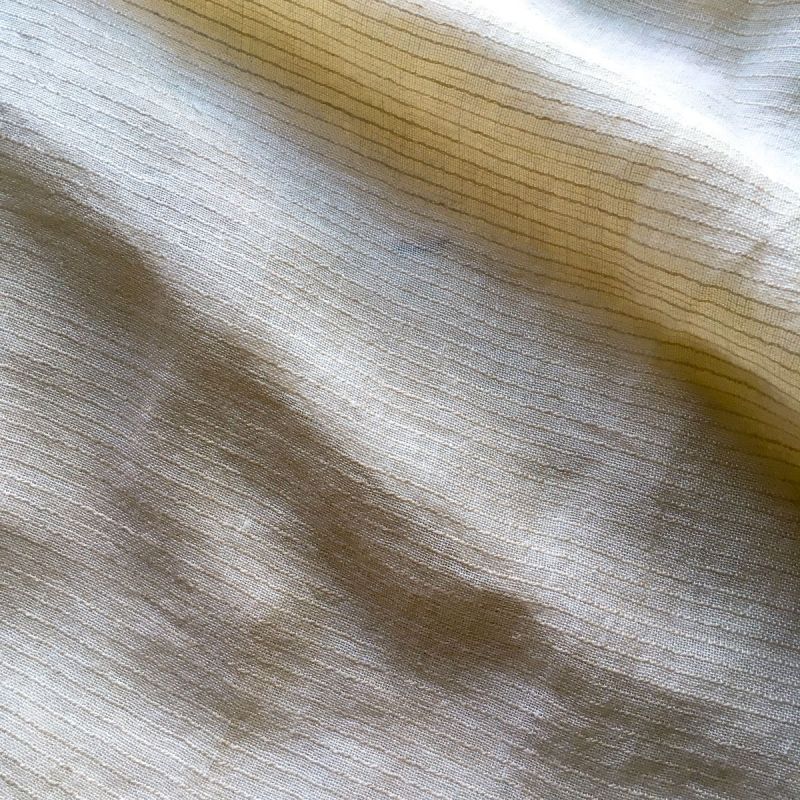 Abril Sheer Pinstripe Linen Fabric In Ivory