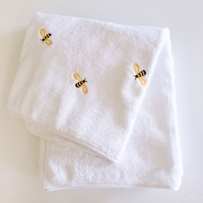 Anichini Bumblebee Embroidered Bath Towels