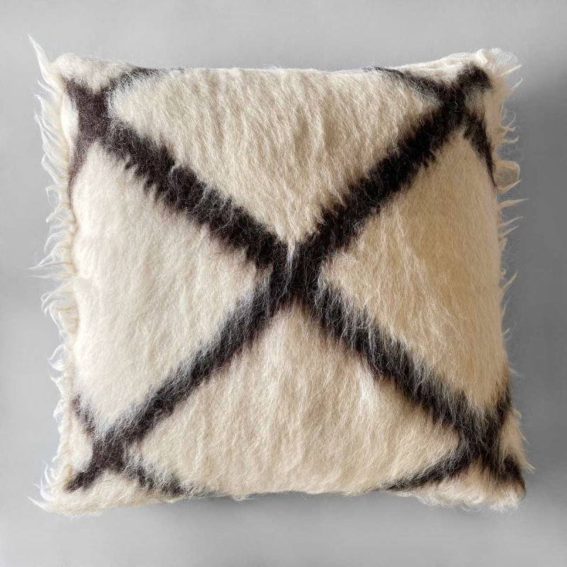 Anichini Cross Handmade Brushed Wool Pillows