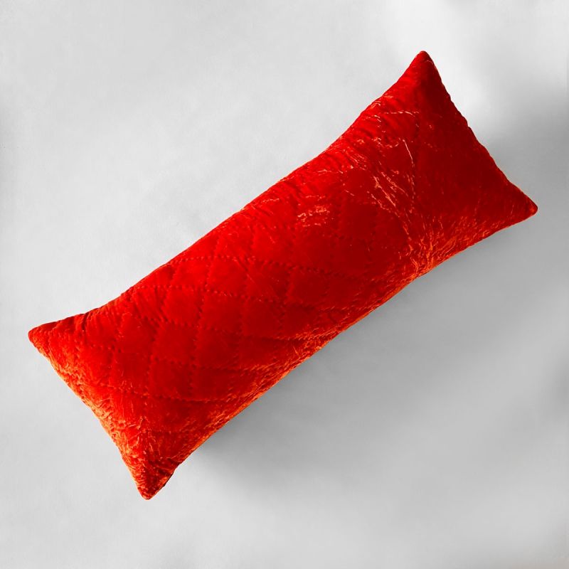 Anichini Pho Handmade Blood Orange Silk Velvet Pillows