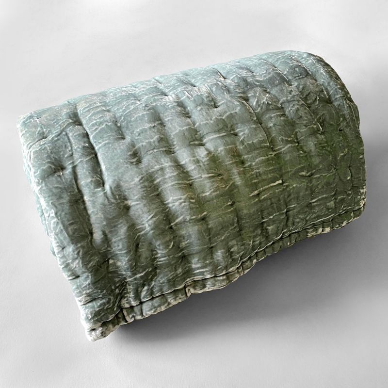 Anichini Pho Silk Velvet Quilts And Bed Throws In Slate