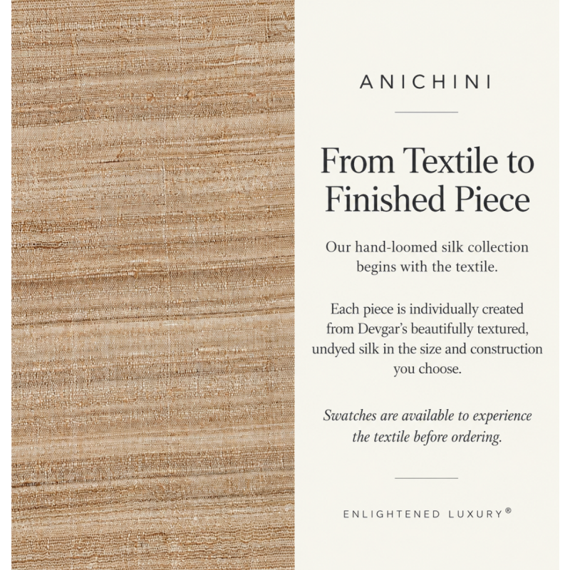 Devgar hand loomed natural silk bedding by ANICHINI