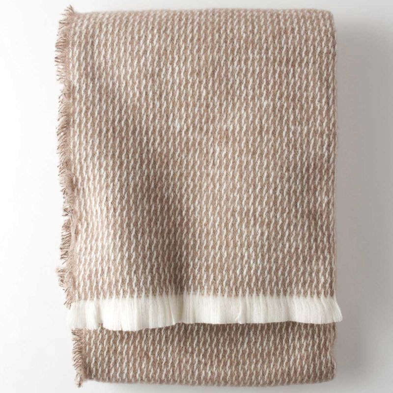 Curly Washable Wool & Cotton Blend Throws