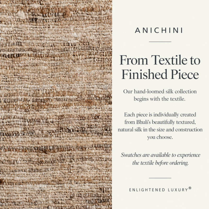 Bhuli hand loomed natural silk bedding - from textile to finished piece