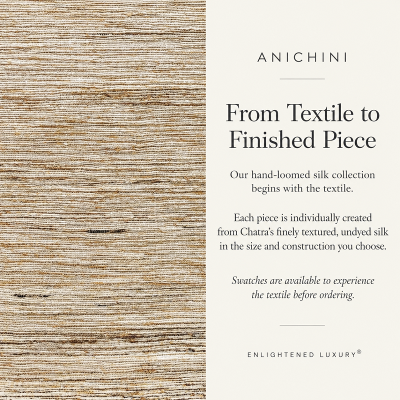 Chatra hand loomed natural silk bedding by ANICHINI