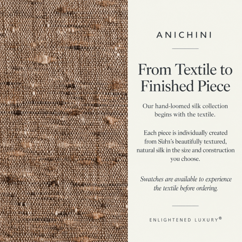 Suri hand loomed natural silk bedding - from textile to finished piece