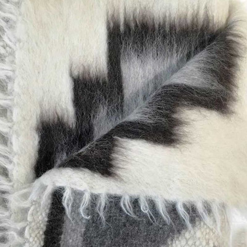 Anichini Ivory Diamond Trio Brushed Natural Wool Rugs