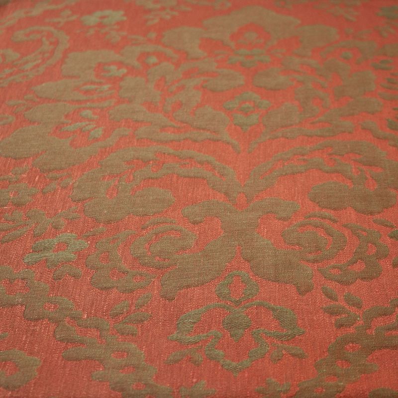 Anichini Lido Linen Jacquard Fabric By The Yard In Terracotta Mocha Reverse