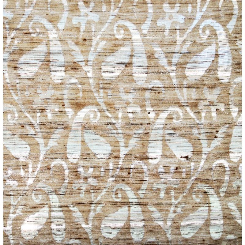 Mango hand loomed sheer silk fabric with paisley fil coupe