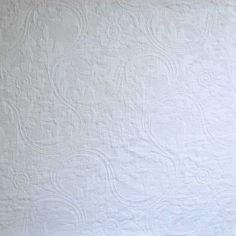 Anichini Nevada Redux Modern Matelassé Fabric In White