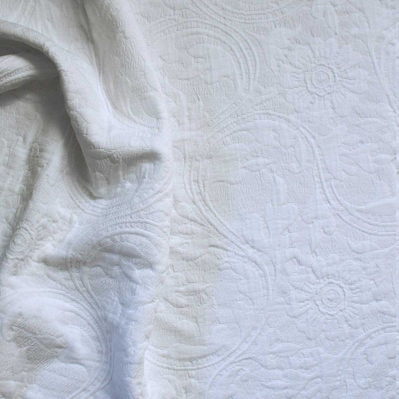 Anichini Nevada Redux Modern Matelassé Fabric In White