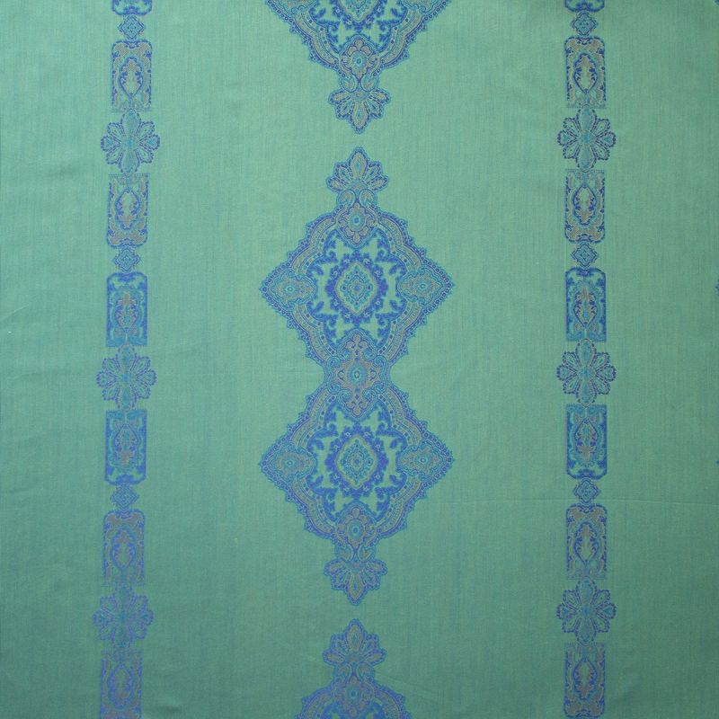 Anichini Persia 2.0 Jacquard Medallion Fabric By The Yard In Jade Green