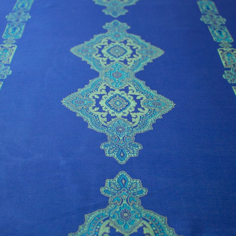 Anichini Persia 2.0 Jacquard Medallion Fabric By The Yard In Marine Blue