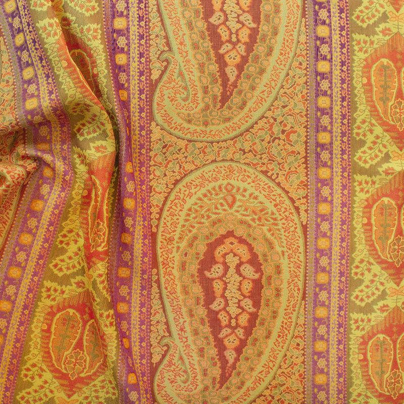 Anichini Taj Rust Sage Fabric Reverse