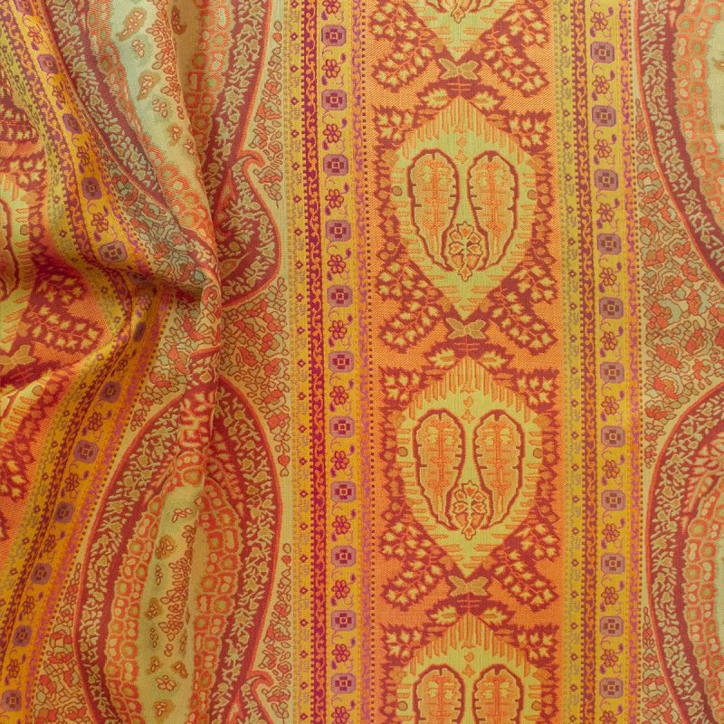 Anichini Taj Luxurious Paisley Lightweight Italian Quilts In Rust Sage