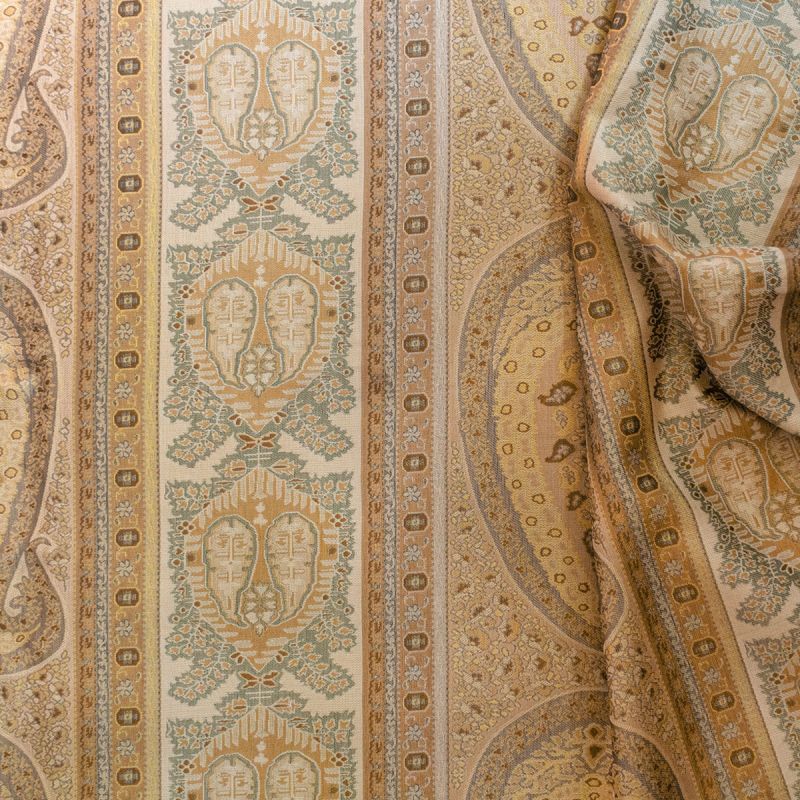 Anichini Taj Paisley Jacquard Fabric By The Yard In Camel