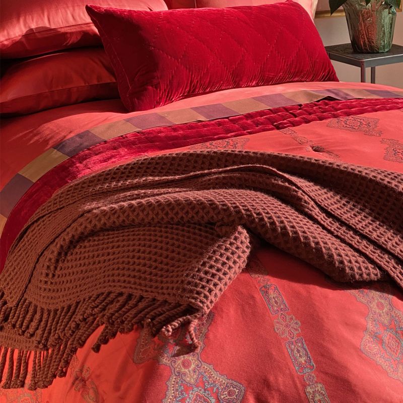 Anichini Tenzin Hand Loomed 6-Ply Waffle Weave Blankets