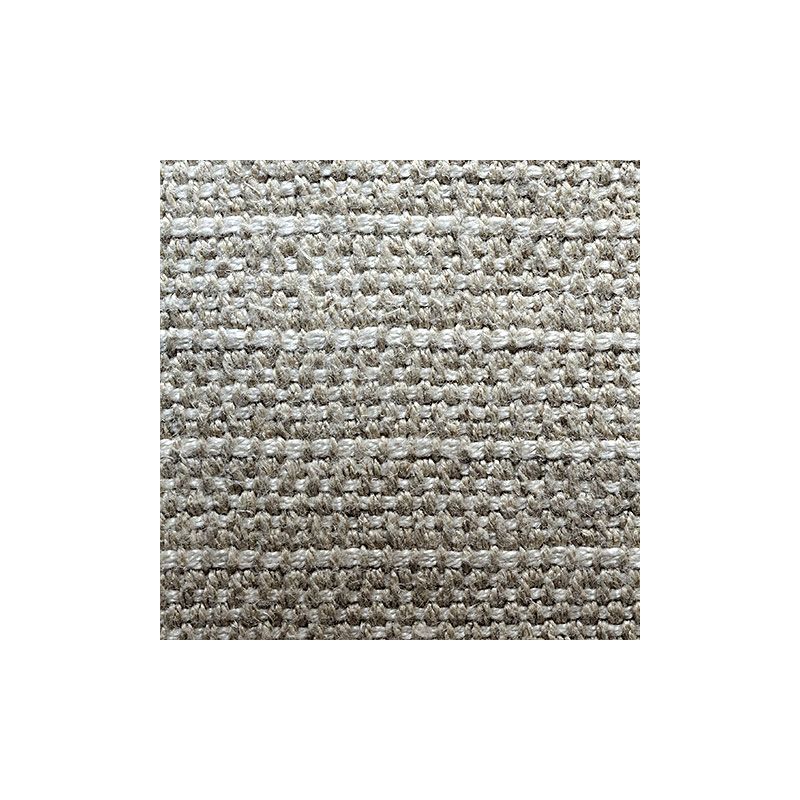 Anichini Yutes Collection Barroco Striped Basket Weave Linen Fabric In Oatmeal