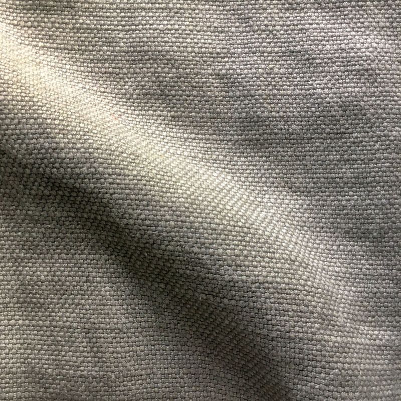 Anichini Yutes Collection Barroco Solid Basket Weave Linen Fabric In Silver