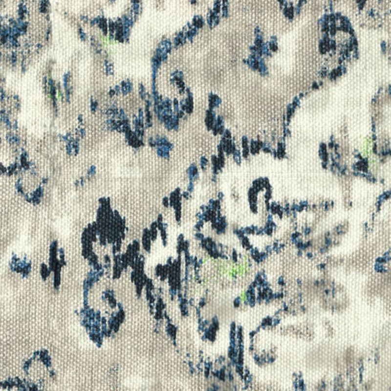 01 Ivory / Blue Multi - Anichini Yutes Collection Erba Multicolor Printed Linen Fabric