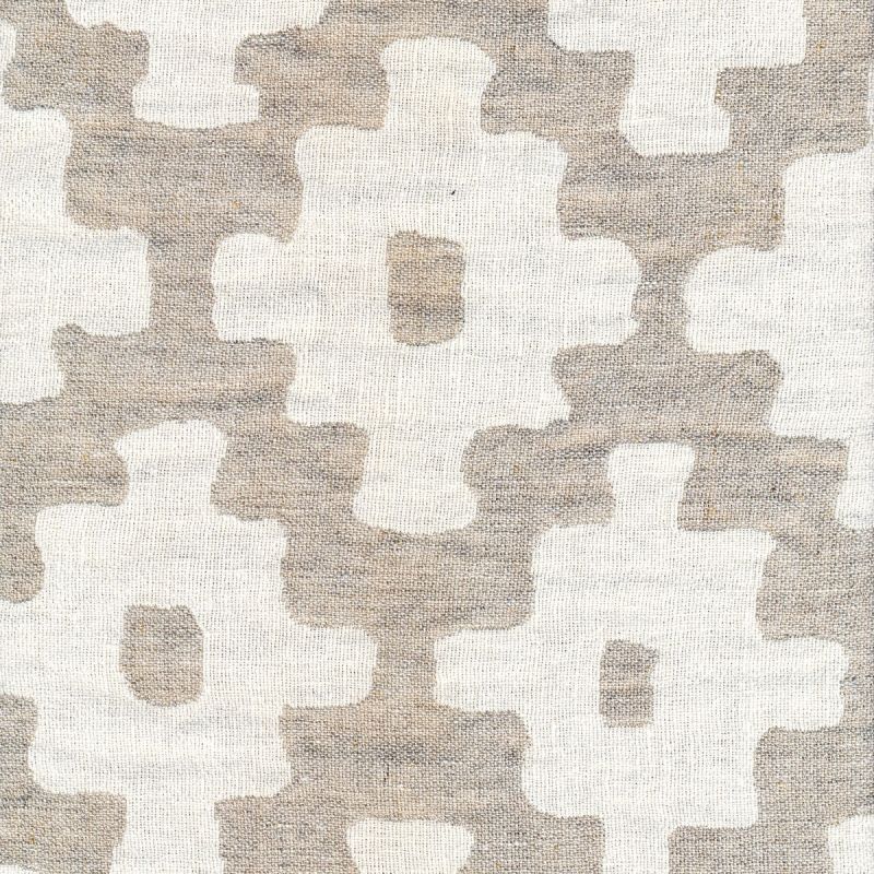Anichini Yutes Collection Tokkat Cross Design Linen Matelassé Fabric